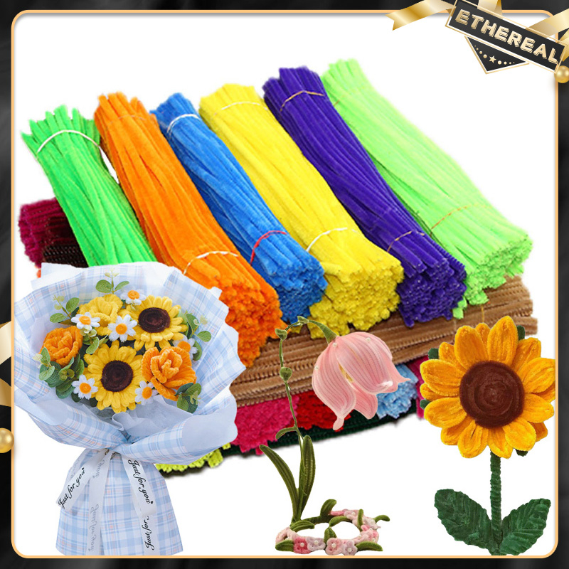 100 Pcs Chenille Pipe Cleaners With Bumps - 12 Inch, Multicolor Craft Stems For DIY & Art - View #13