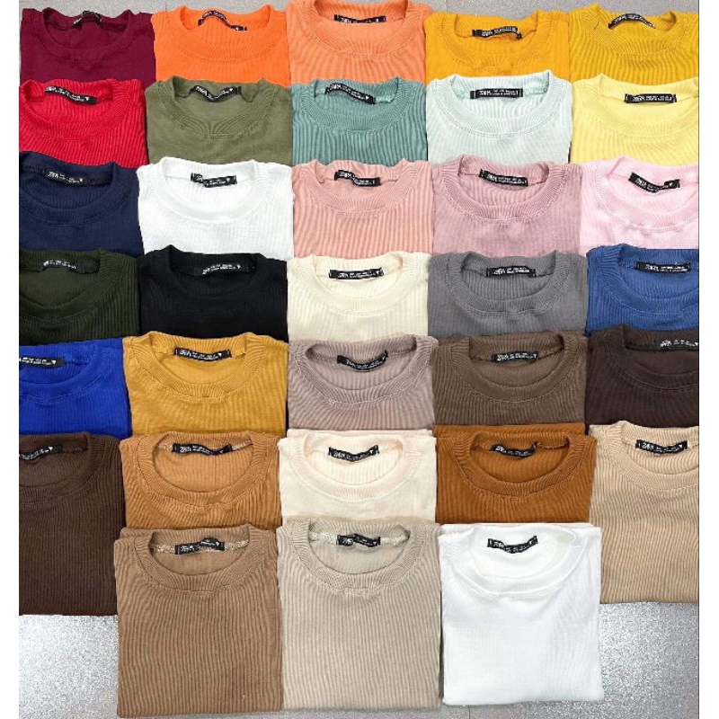 BASIC FULL LENGTH RIBBED SHIRT Shopee Philippines