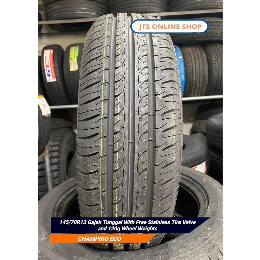 145/70R13 Gajah Tunggal With Free Stainless Tire Valve and 120g Wheel ...