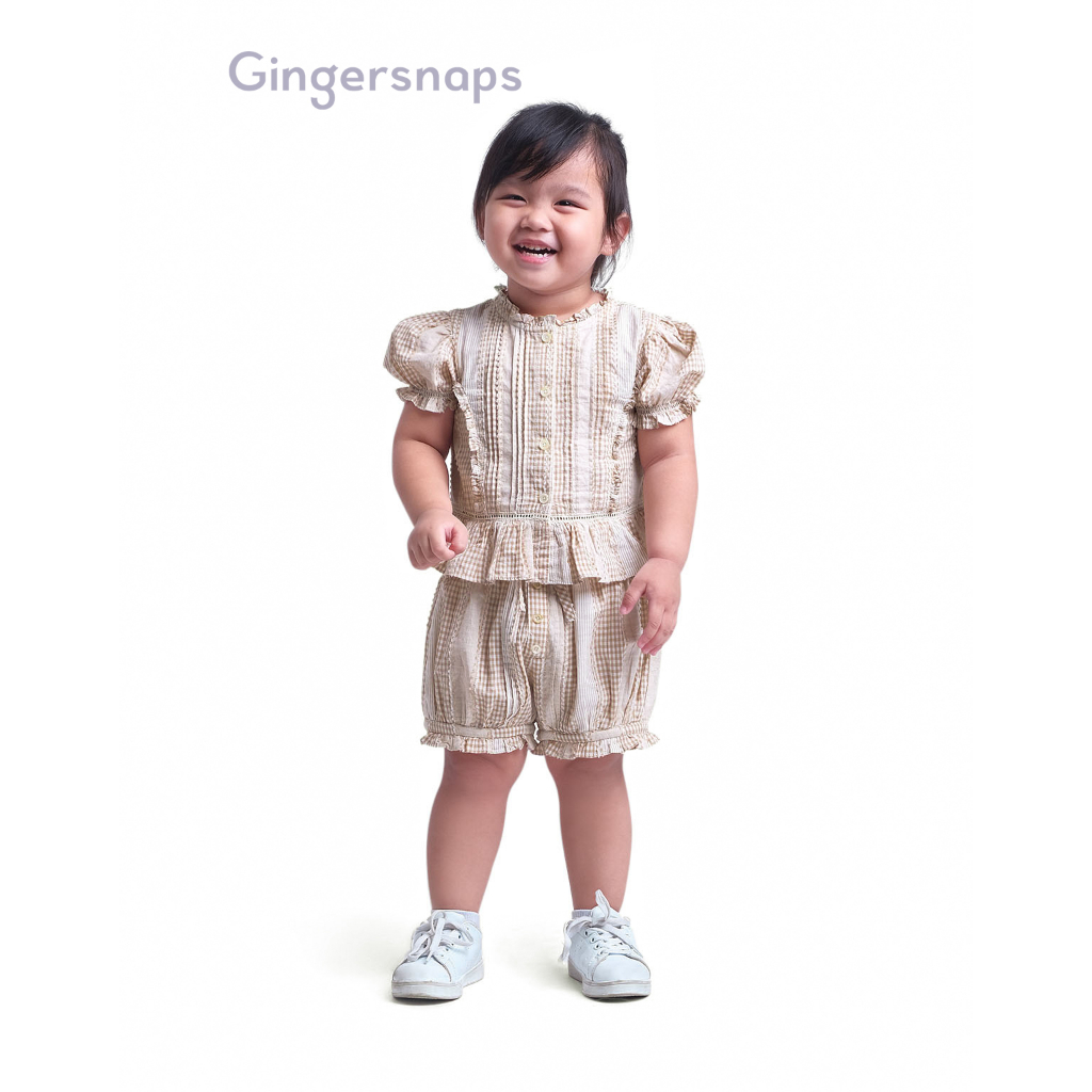 Gingersnaps Baby Girls' Gingham Bubble Short 