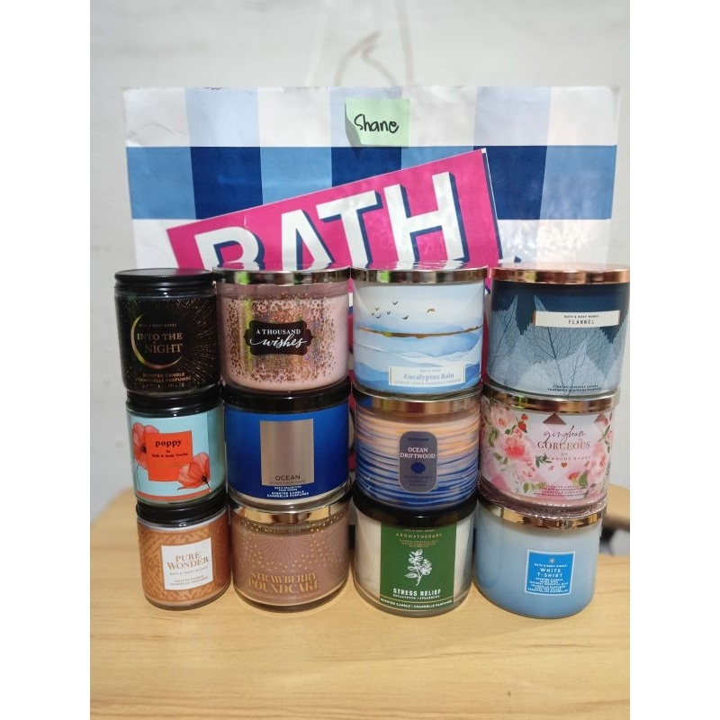 Authentic Bath and Body Candle 3wick Shopee Philippines
