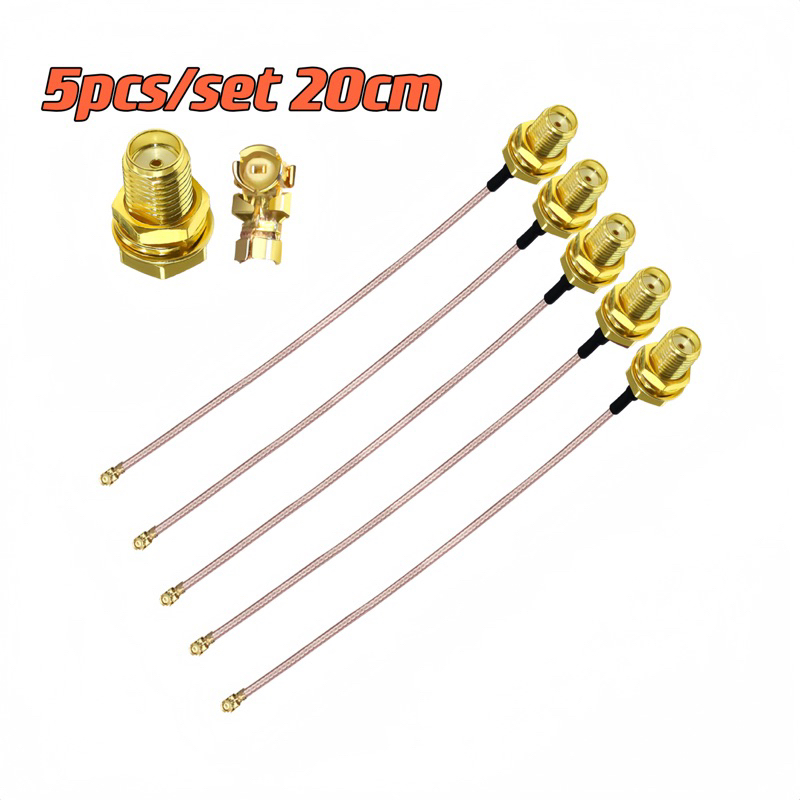 5Pcs/set SMA Connector Cable Adapter 20CM Female To IPX/IPEX Cable ...