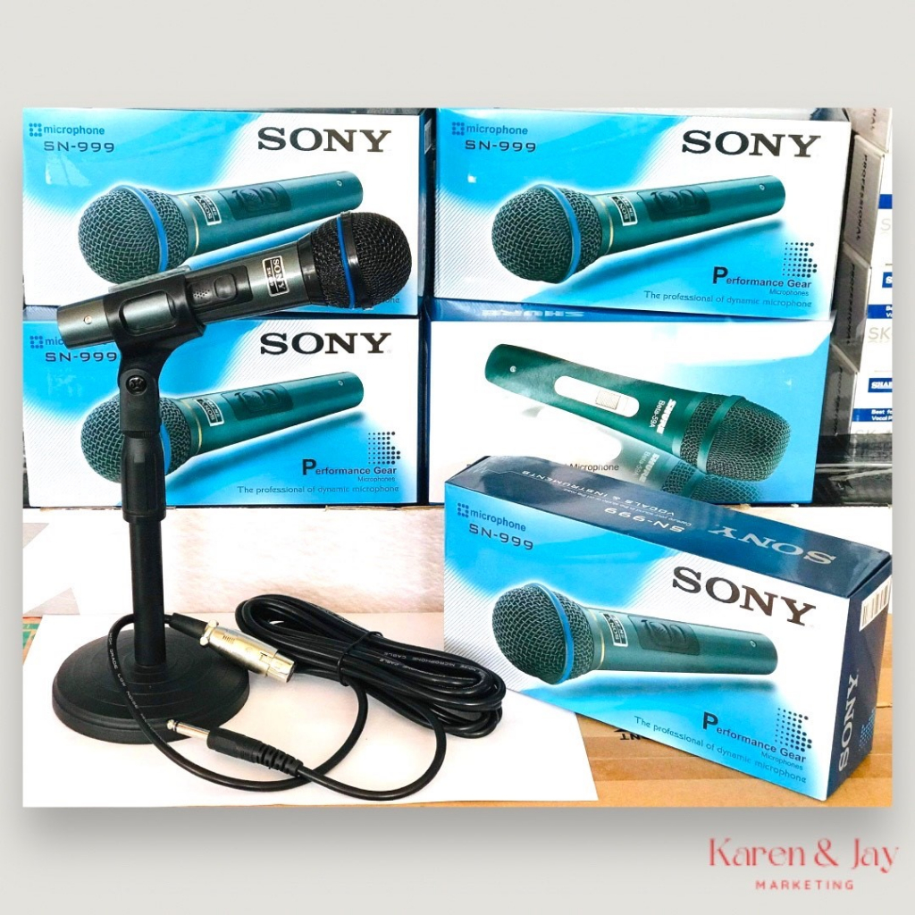 SONY SN 999 Karaoke DYNAMIC Wired HighEnd Microphone Shopee Philippines
