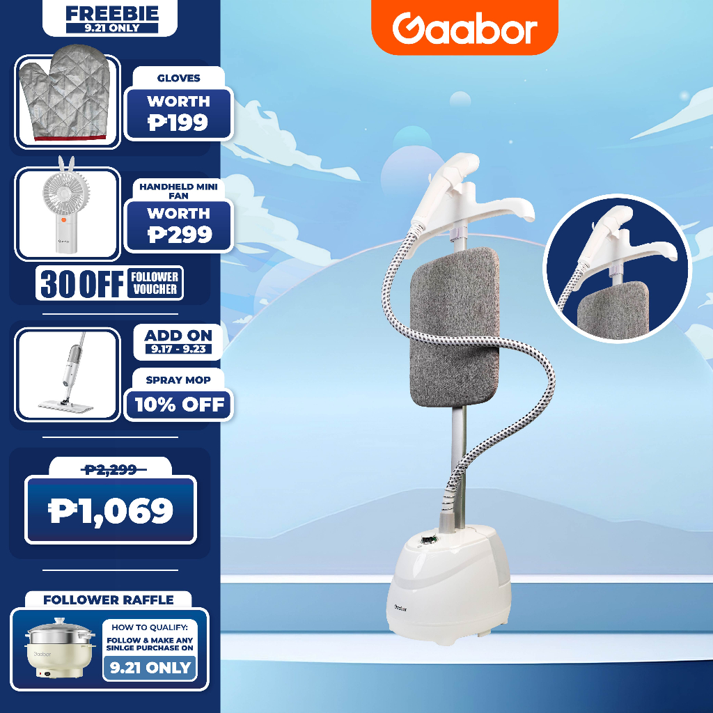 Gaabor Handheld Garment Steamer Vertical Ironing Machine Odor Remover