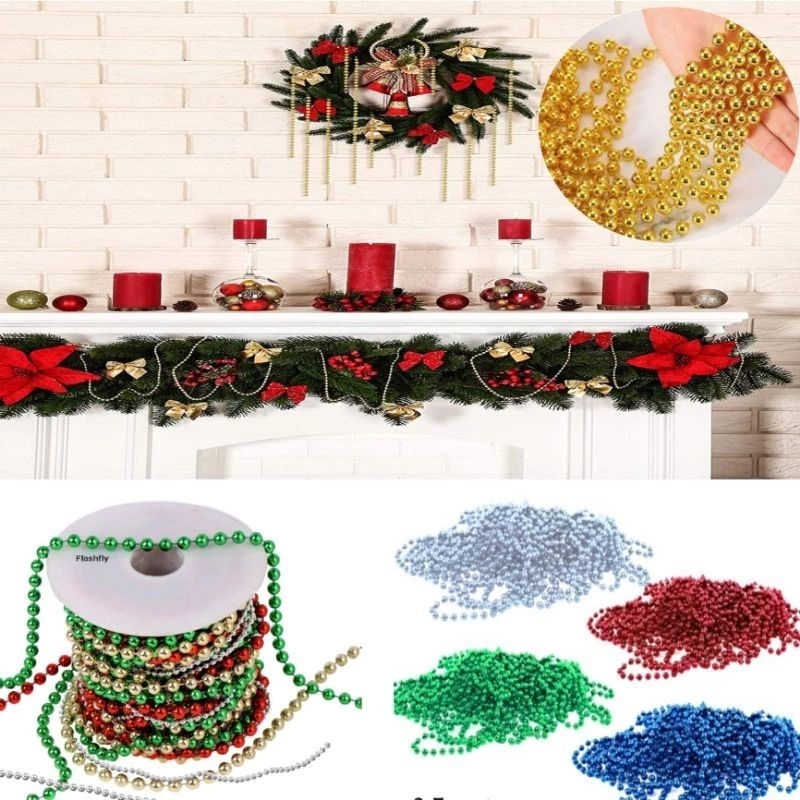 3meters Christmas Chain Beads,Christmas Tree Decoration,Christmas Beads  3meter (035-1) #S