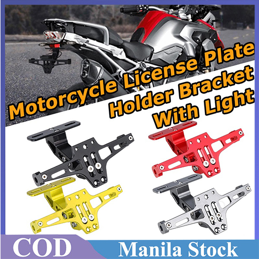 Motorcycle License Plate Bracket Universal Adjustable Motor Tail Tidy