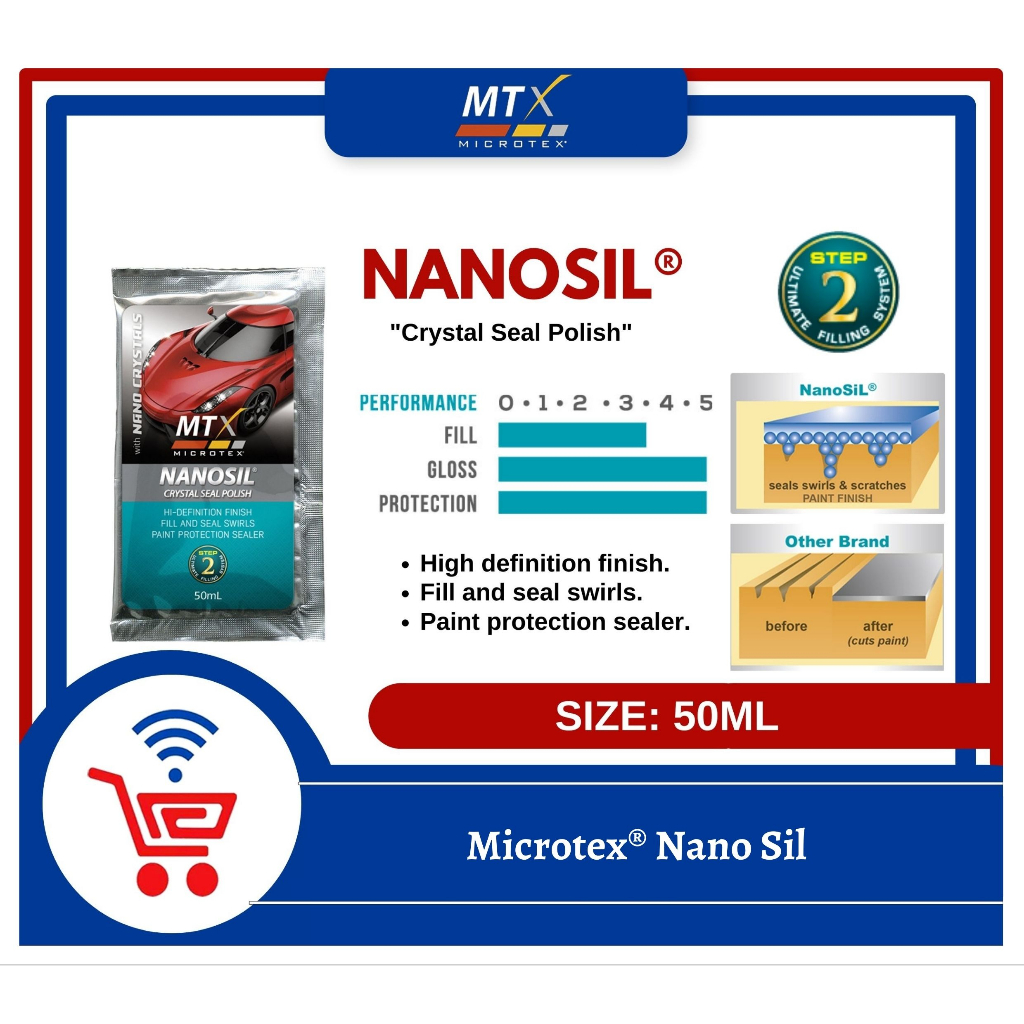 Microtex MTX Car Care NanoSIL® Crystal Seal Polish 50ml | Shopee ...