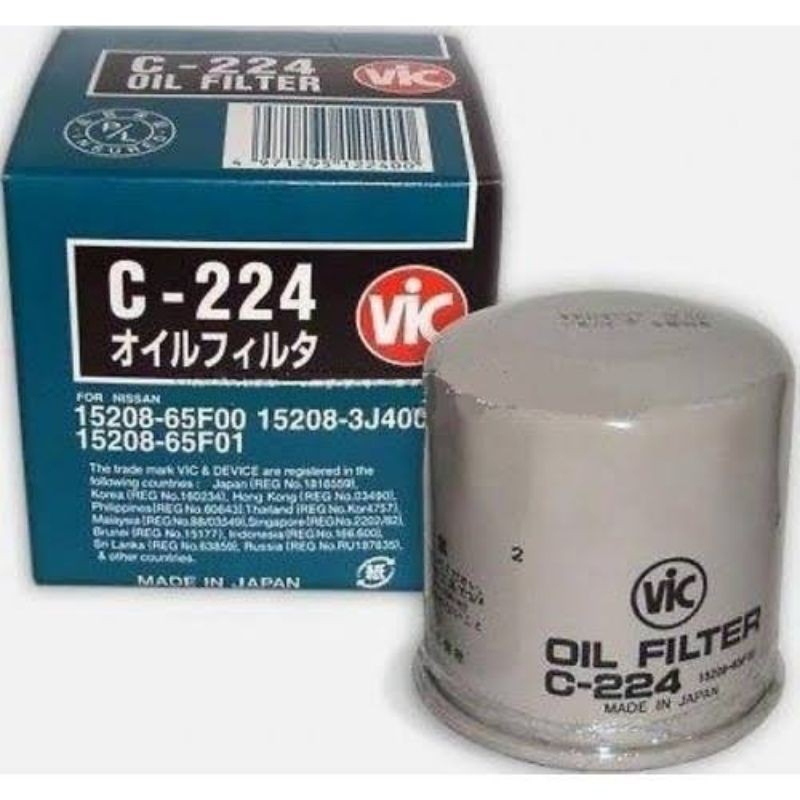 VIC Oil Filter C-224 for Nissan Sentra, Almera, Juke, Cefiro, X-trail ...
