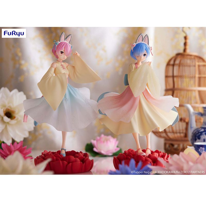 Authentic Furyu ReZero Rem Ram Little Rabbit Girl Ver. Exceed Creative