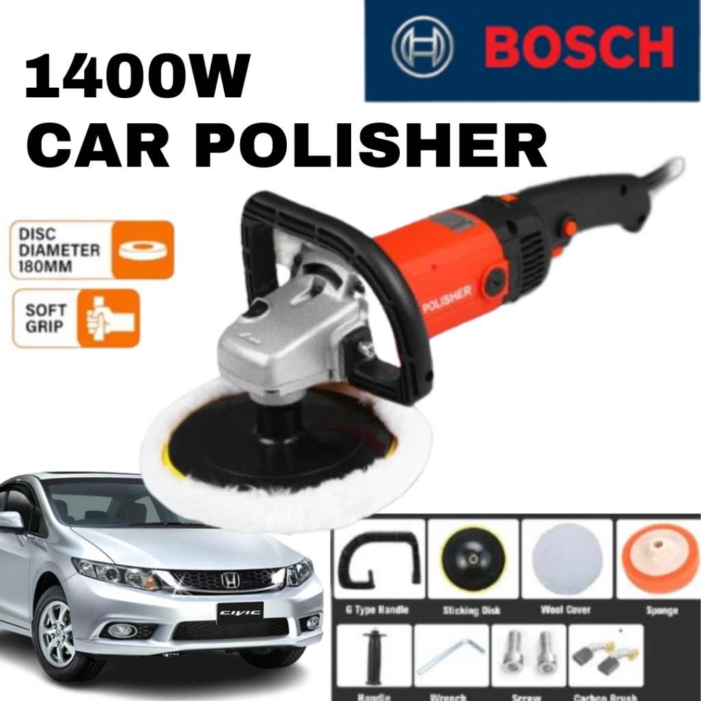 (5 YEAR WARRANTY) BOSCH 6" Car Polisher 1400W Car Polish Machine Heavy