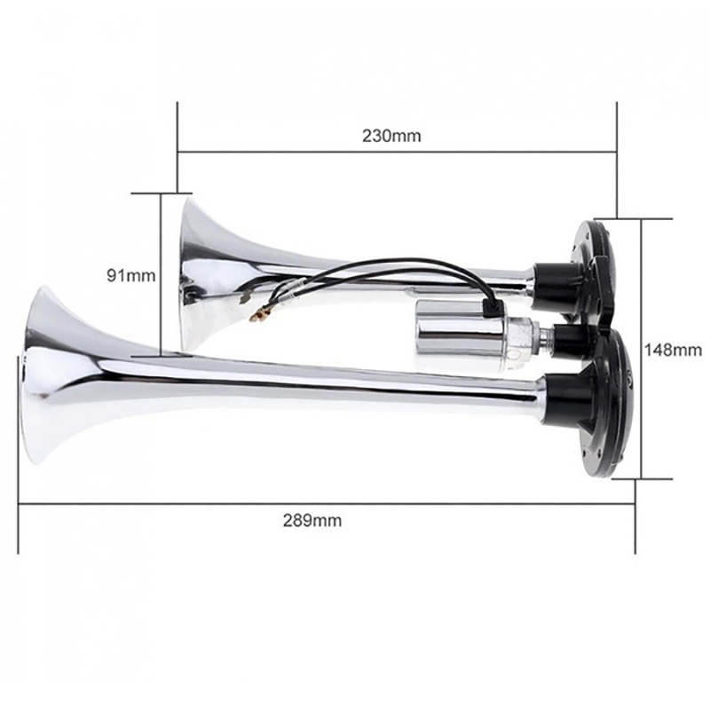 【Fast Local Delivery】300DB Super Loud Air Horn Dual Trumpet Horn With ...