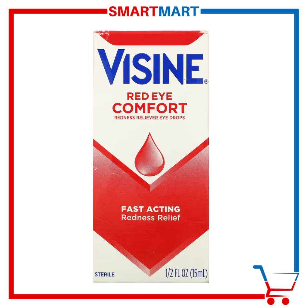 Visine Red Eye Comfort Redness Reliever Eye Drops Sore Eyes 1/2 fl oz