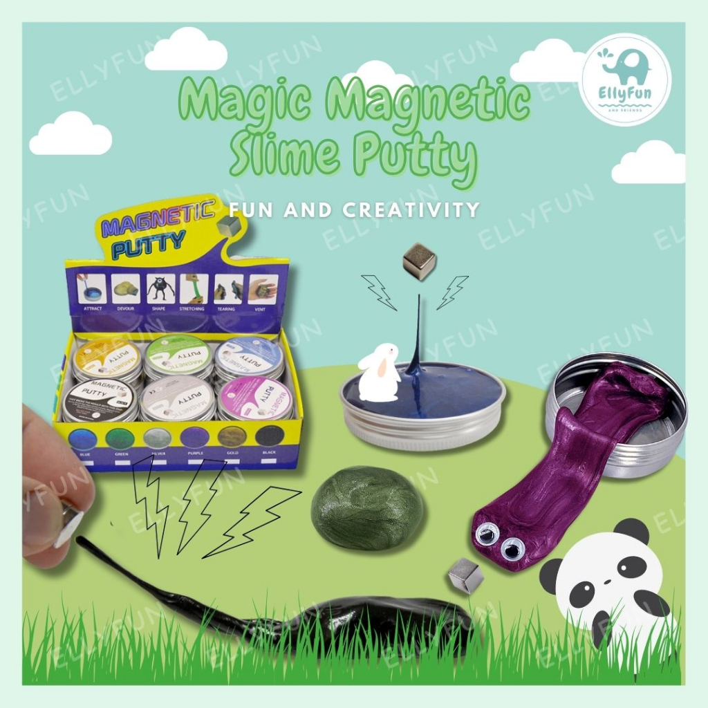 ELLYFUN Magic Magnetic Slime Putty For Kids and Children Stress Relief ...