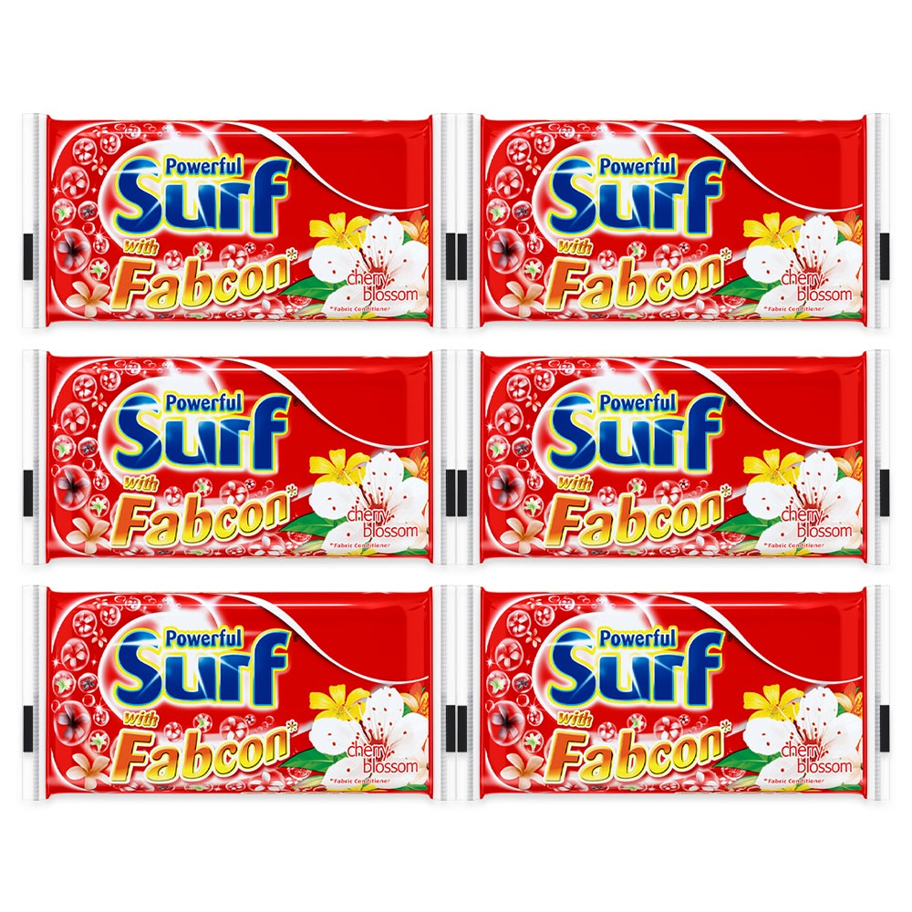 Surf Bar Detergent Cherry Blossom 120g Jumbo Cut Set Of 6 Shopee