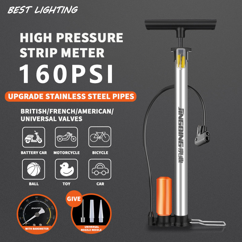 Bicycle Pump160 PSI High Pressure Motorcycle Pump Road Tire Air Pump