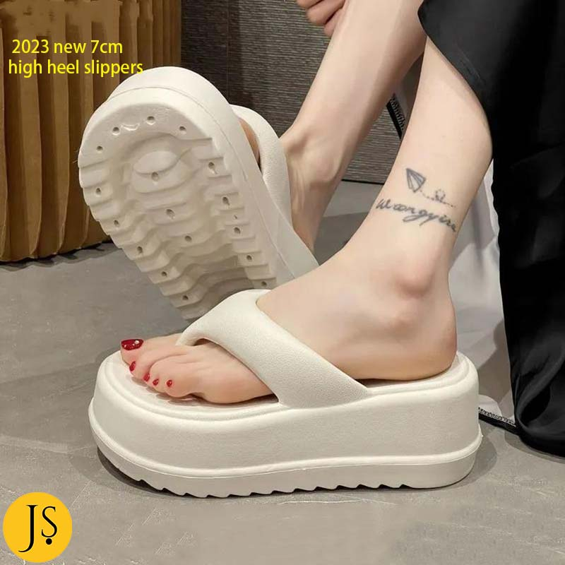Julyya NEW 7cm Thick Bottom Slippers For Women Eva Non-slip Silent ...