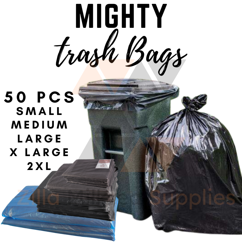 Mighty Trash Bags, Garbage Bag, Biodegradable, Makapal, Matibay (Small/Medium/Large/XL/XXL,Jumbo