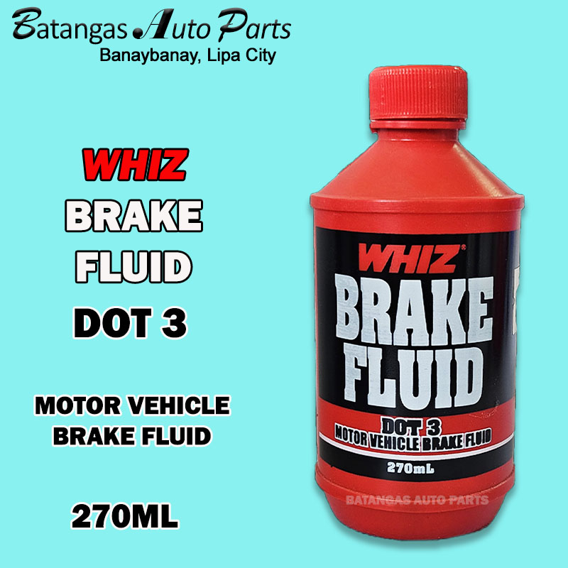 WHIZ BRAKE FLUID DOT 3 MOTOR VEHICLE BRAKE FLUID 270ML Shopee Philippines