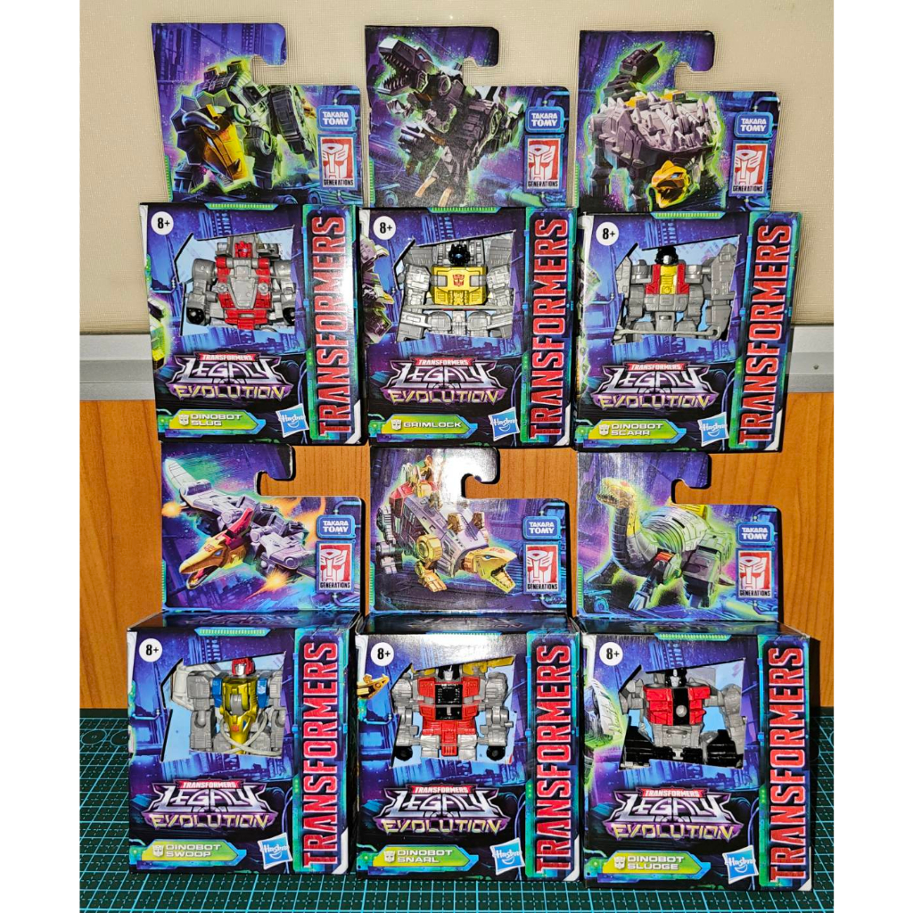 Transformers TF Legacy Volcanicus Core Set of 6 Dinobots Grimlock Snarl ...