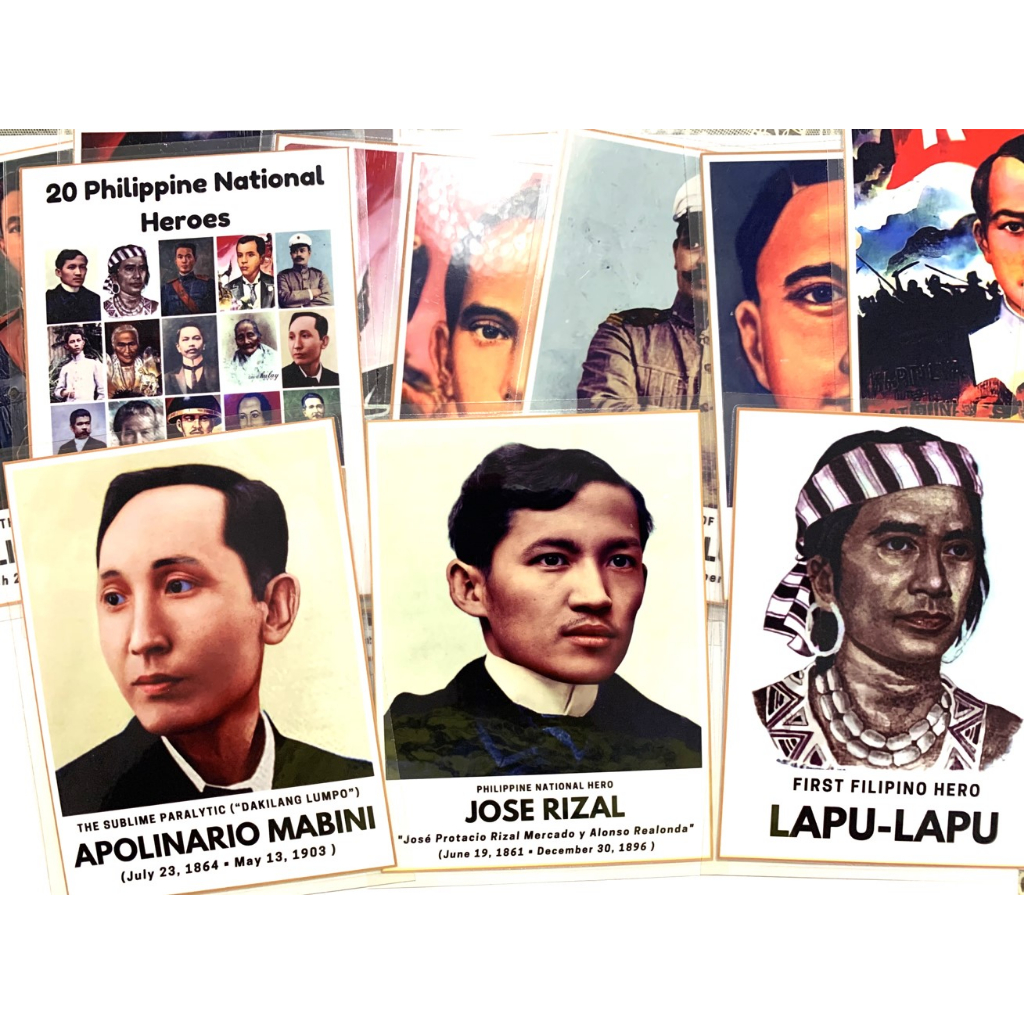 20 Philippine National Heroes Flashcards Laminated | Shopee Philippines