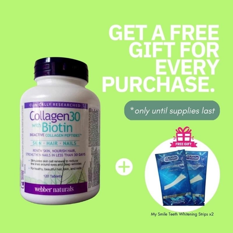 er Naturals Collagen 30 with Biotin (120 Tablets/Bottle) Shopee