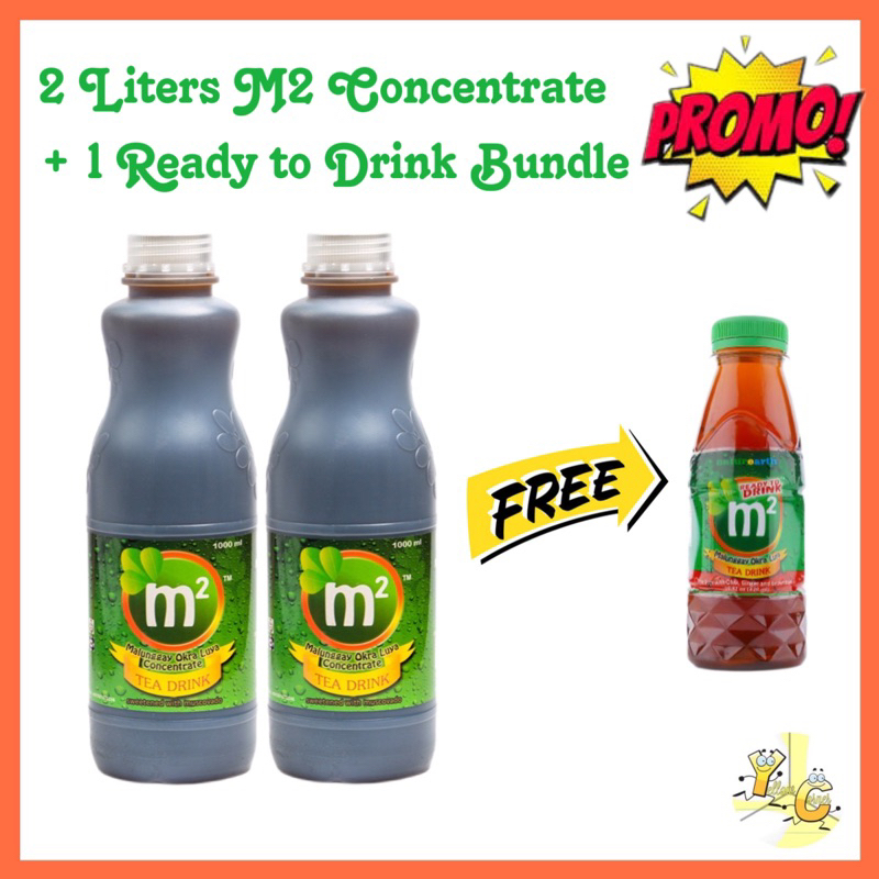 PROMO !!! M2 Malunggay Tea Drink BUNDLE of 2L plus 1 RTD | Shopee ...