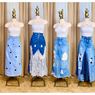WOMEN'S DENIM LONG / MAXI SKIRT | MAONG 2 | Shopee Philippines