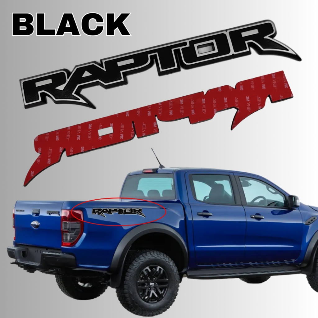 CP 1x Ford Ranger (RAPTOR) Rear Tailgate Decoration Letter Emblem (RED ...
