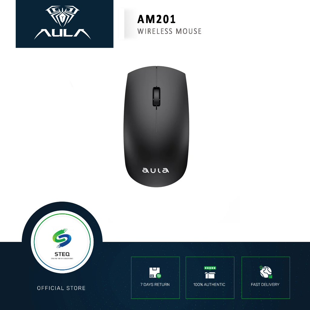 Steq AULA AM201 Wireless Mouse For Home And Office, Wireless Mouse ...