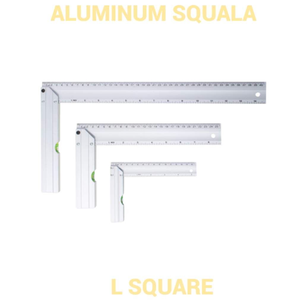 L SQUARE ALUMINUM SQUALA ANGLE RULER WITH LEVEL BAR | Shopee Philippines