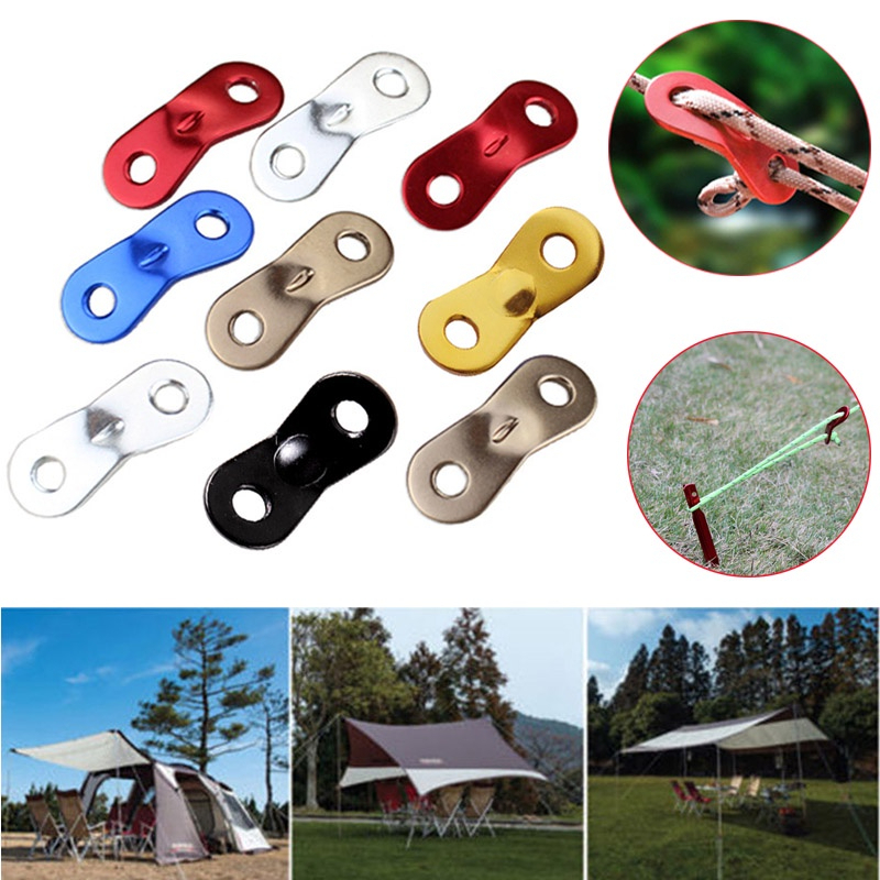 6 PCS Camping Tent Rope Lock Adjustable Buckles Strong Durable Paracord ...