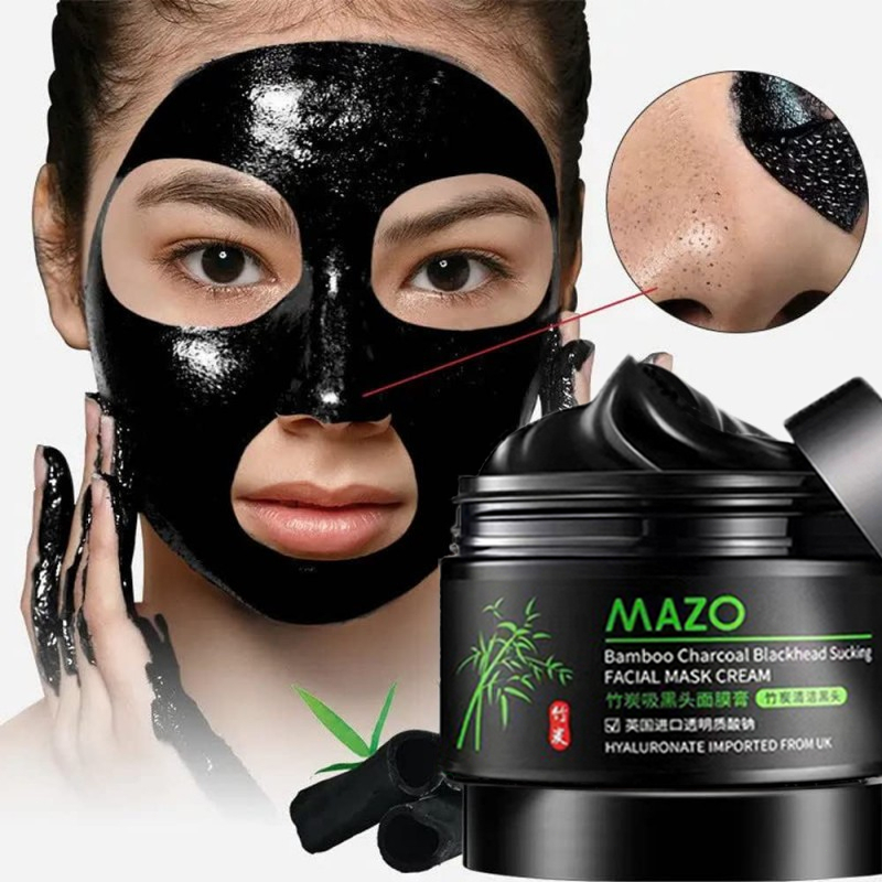 Bamboo Charcoal Black Head Removing Facial Mask Deep Cleaning Shrink