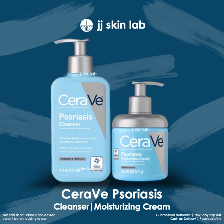 Cerave Psoriasis Moisturizing Cream Cleanser 2 Salicylic And Urea For Dry Skin Itch Relief 4031