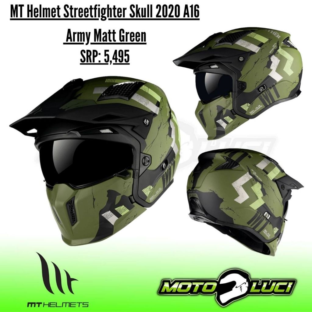 MT Streetfighter Helmet (Free Clear Visor) Shopee Philippines