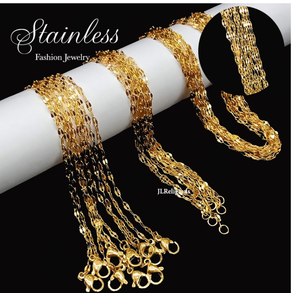 [JL♥️Stainless] Dancing chain Stainless Gold Chain ( 10 pcs / order ...