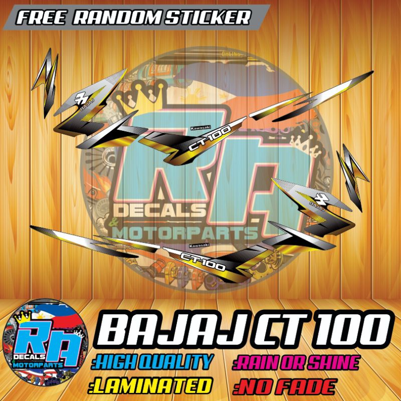 Bajaj CT 100 Stock Decals | Shopee Philippines