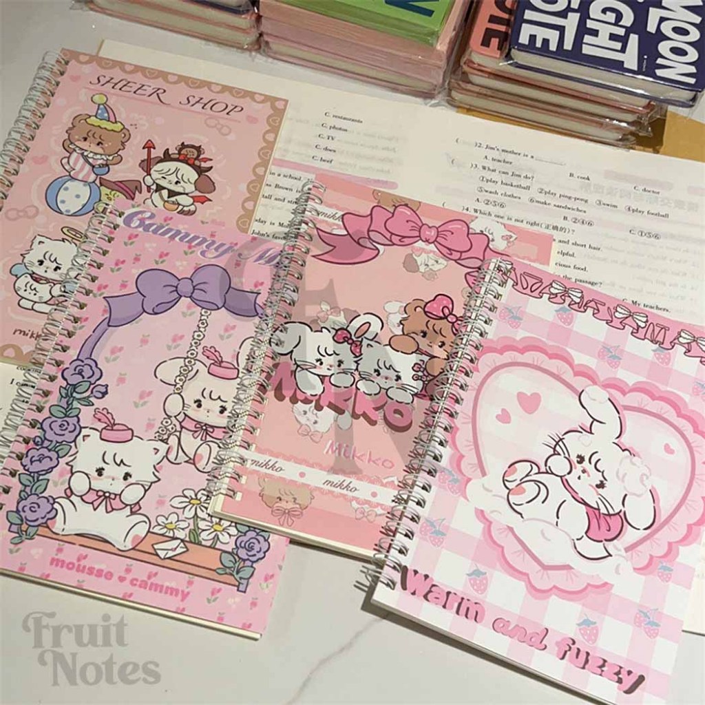 NB027 60 sheets A5 Mikko Kawaii Spiral Bind Notebook | Shopee Philippines
