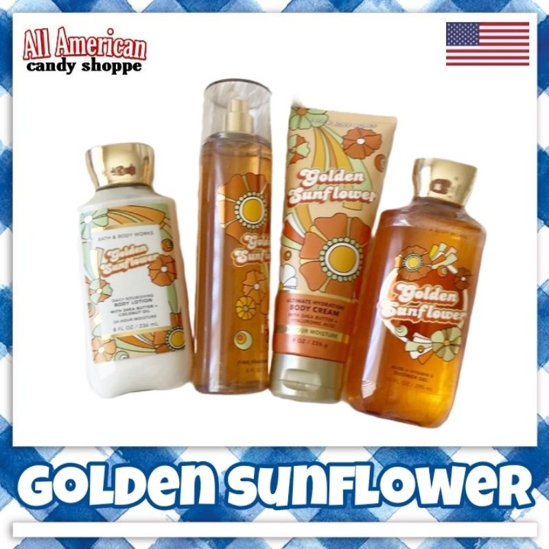 Golden Sunflower Bath and Body Works From USA (Mist, Lotion, Body Wash
