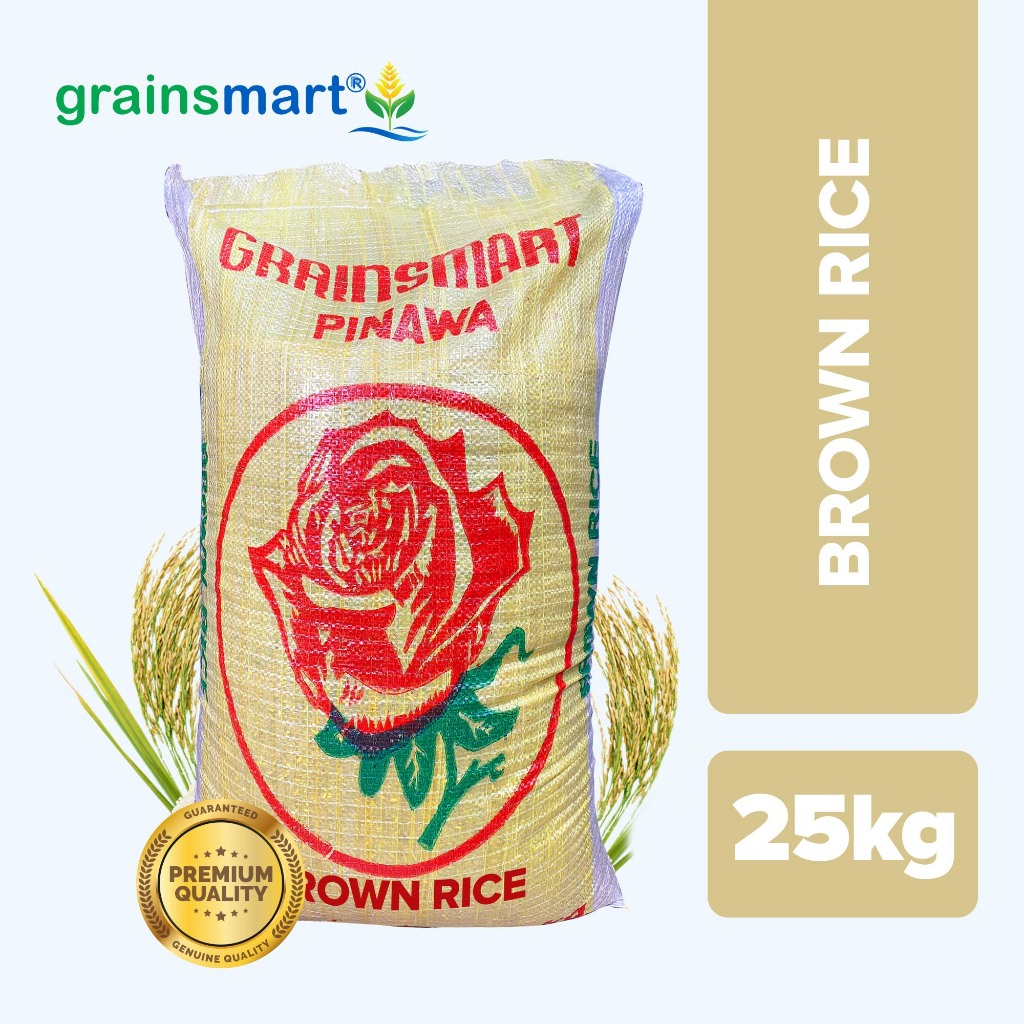 Grainsmart Rice Pinawa Brown Rice 25KG | Shopee Philippines