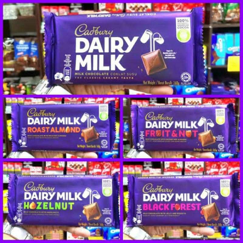 ORIGINAL Cadbury Dairy Milk (December 2024 Expiry) 160g Plain/Roast