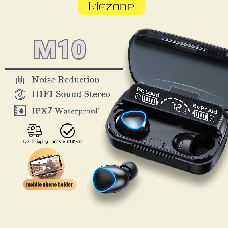 Mezone M10 TWS Bluetooth Earphones Wireless Headsets with Mic