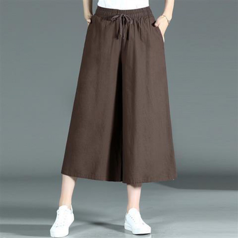 NSL Women fashion wide leg elastic waist loose square pants big size ...