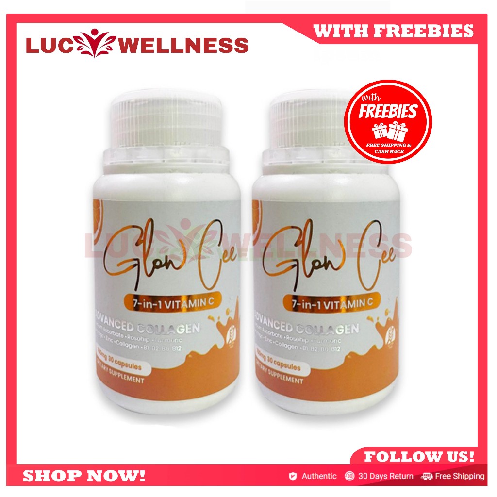Glow Cee 7in1 Vitamin C with Collagen 30 capsules (Set of 2) Shopee