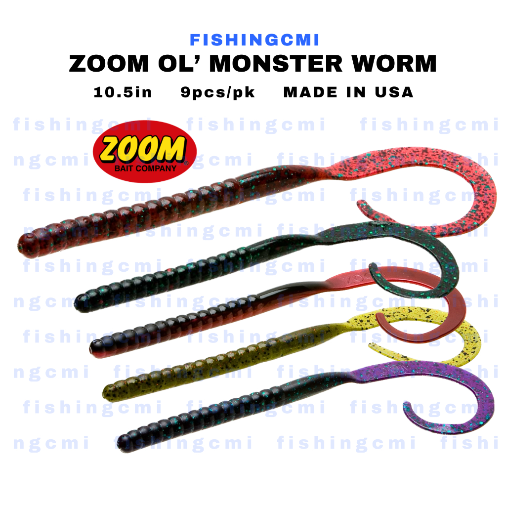ZOOM OL MONSTER WORM fishing soft bait bass quality usa
