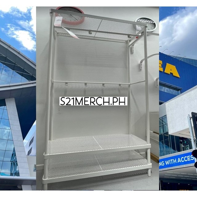 S21 IKEA Genuine MACKAPAR Coat rack with shoe storage unit, white