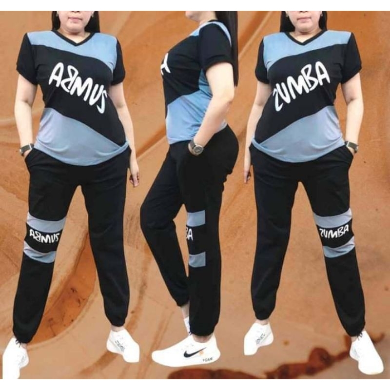 ZUMBA SLANTING TERNO JOGGER | Shopee Philippines