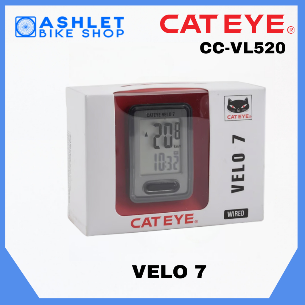 CATEYE Velo 7 Wired Cyclo Computer CC-VL520 - ASHLET BIKE SHOP | Shopee ...