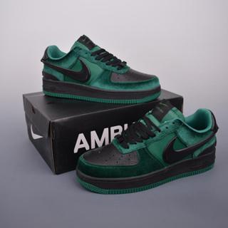 AMBUSH x Nike Air Force 1 Green Velvet Low Cut Casual Sneakers Flat Sport Shoes for Men Women