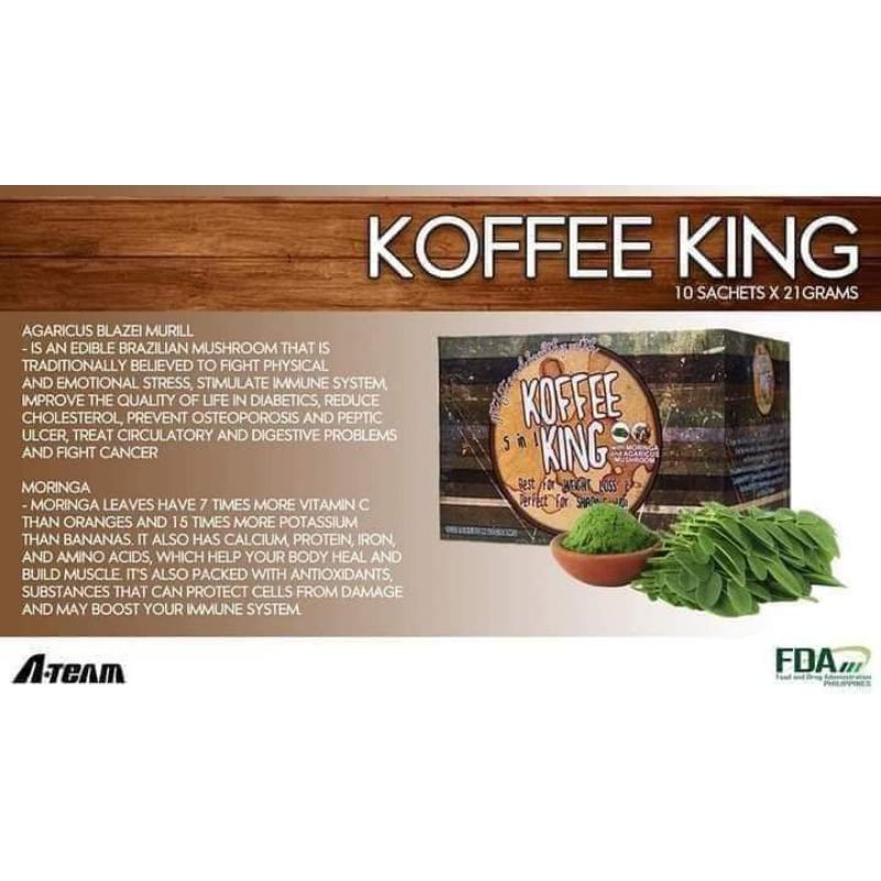 Koffee King 5in1 with Agaricus Blazei Murill and Moringa(aka malunggay