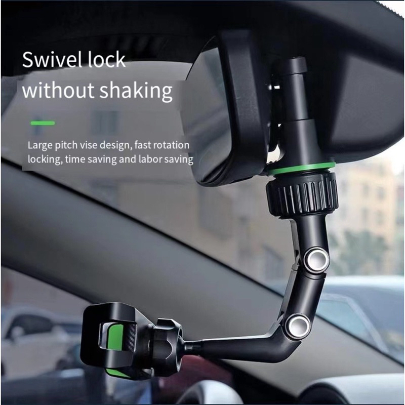 Multifunction Car Rearview Mirror Phone Holder GPS Seat Bracket Cell ...